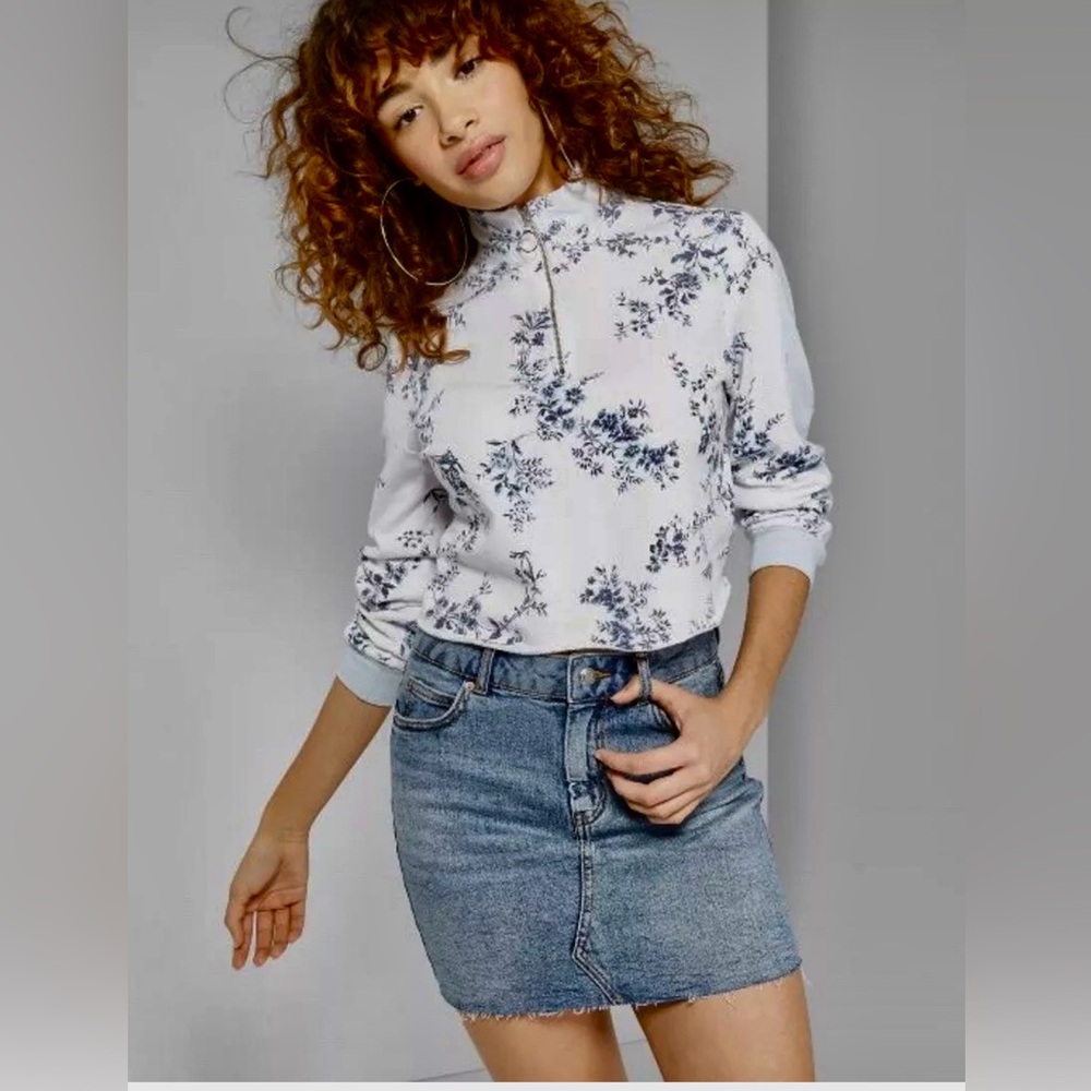 Womens 5 pocket denim mini skirt wild fable med blue wash size 6 New with tags
